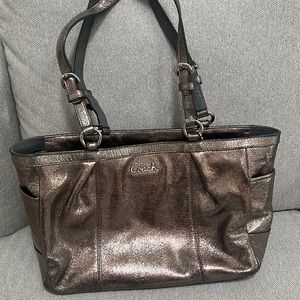 Authentic Coach metallic purse